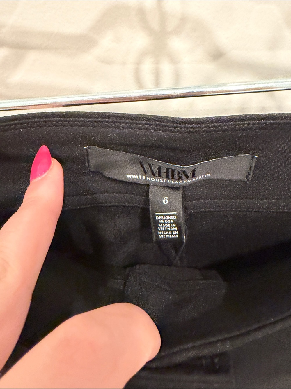 White House Black Market Black Shorts with Metal Ring Detail - Picture 7 of 9